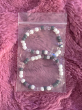 Grey/White/Clear Bracelet